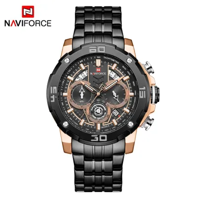 NAVIFORCE NF9175 Popular Classic Men's Quartz Multifunction Watches Casual Fashion Wristwatch with 3 Small Dials Chronograph Male Clock